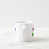 Tasse Expresso Futur papa couleurs primaires T-shirts et cadeaux (Dos)