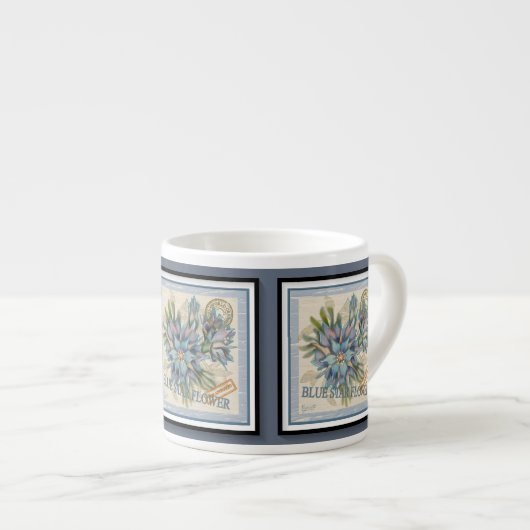 Tasse Expresso G Bureau de création Fleur bleue (Devant droit)