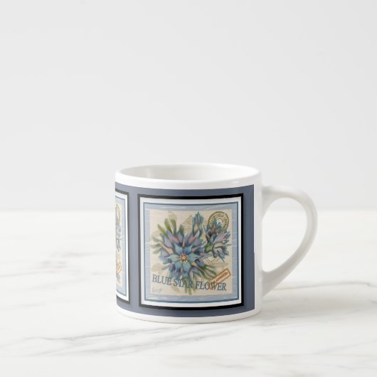Tasse Expresso G Bureau de création Fleur bleue (Droite)