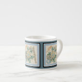 Tasse Expresso G Bureau de création fleurs jaunes (Devant droit)
