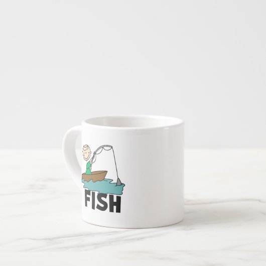 Tasse Expresso Garçon je pêche (Devant gauche)