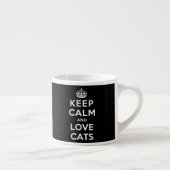 Tasse Expresso Gardez le calme et l'amour chats (Droite)