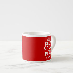 Tasse Expresso Gardez le calme et le jeu sur (violon) (toute