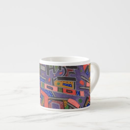 Tasse Expresso Geo-Tech, abstrait (Devant droit)