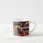 Tasse Expresso Géométrie brodée, texture ethnique (Droite)