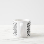 Tasse Expresso Géométrique, motif, noir et blanc (Dos)