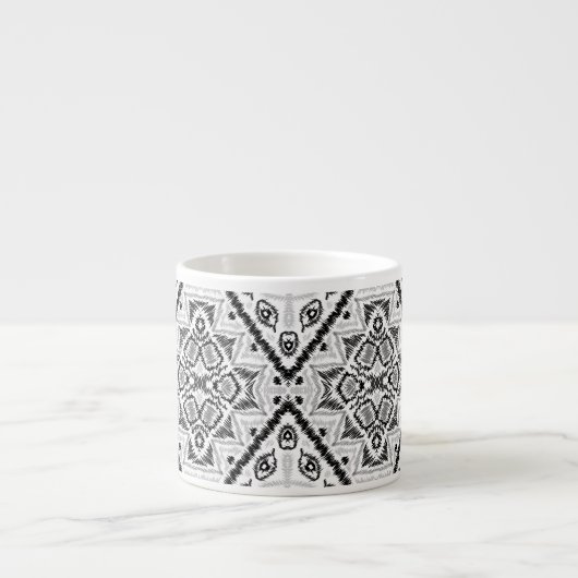 Tasse Expresso Géométrique, motif, noir et blanc (Devant)
