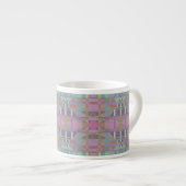 Tasse Expresso Géométrique vert violet rose (Devant droit)