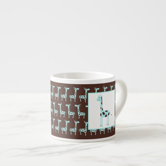 Tasse Expresso Giraffe Bleue (Devant droit)
