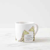 Tasse Expresso Giraffe Couple Mariage Anniversaire (Devant droit)