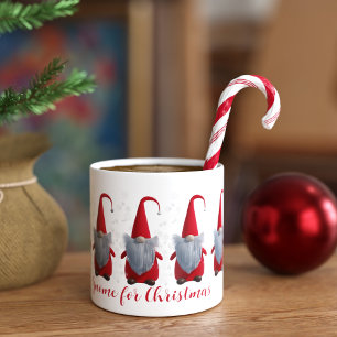 Tasse Expresso Gnome mignonne pour Noël Motif de Flambeau de neig
