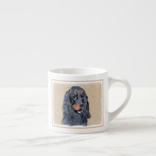 Tasse Expresso Gordon Setter Peinture - Joli art original chien (Droite)