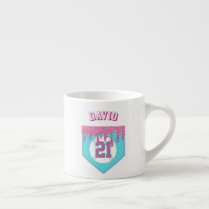 Tasse Expresso Goutte de baseball rose