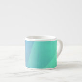 Tasse Expresso Gradation Blue Aqua & Turquoise (Devant droit)