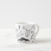 Tasse Expresso Graffiti mignon : Doodle Art Set. (Devant droit)