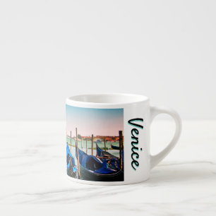 Tasse Expresso Grand Canal de Venise avec des gondoles emblématiq
