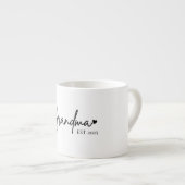 Tasse Expresso Grand-mère minimaliste EST | Nouveau cadeau de gra (Devant droit)