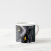 Tasse Expresso Grande Chouette grise (Devant droit)