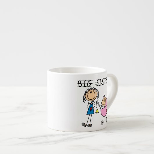 Tasse Expresso Grande soeur avec des cadeaux de petite soeur (Devant droit)