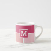 Tasse Expresso Grandes bandes Feminine avec Monogramme (Droite)