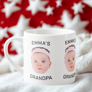 Tasse Expresso Grandpa Boug cadeau, Personnalisé Visage bébé, Cad
