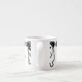 Tasse Expresso Graphique d'à l'os de pitbull (Dos)