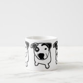 Tasse Expresso Graphique d'à l'os de pitbull (Devant)