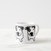 Tasse Expresso Graphique d'à l'os de pitbull (Devant droit)
