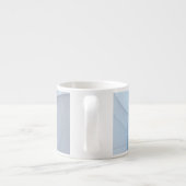 Tasse Expresso Graphique d'art fractal gris bleu Abstrait moderne (Dos)