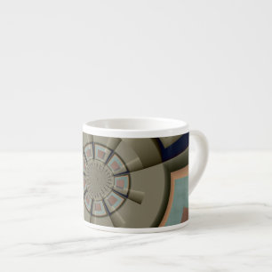 Tasse Expresso Graphisme d'art fractal de l'harmonie des couleurs