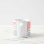 Tasse Expresso Gray Chevron Mint et Coral (Dos)