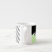 Tasse Expresso Gray Zigzag, Gray Chevron, Zigzag Pattern, Mint (Dos)