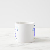Tasse Expresso Grèce Coeur Drapeau Bleu AMOUR Personnalisé (Devant)