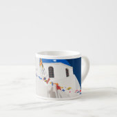 Tasse Expresso Grèce et île grecque de Santorin ville d'Oia 4 (Devant droit)
