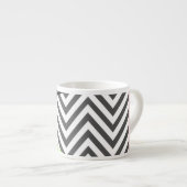 Tasse Expresso Grey Zigzag, Grey Chevron, Mint, Votre Nom (Devant droit)