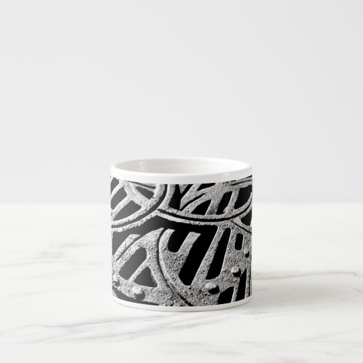 Tasse Expresso Grille rouillée en gris (Devant)