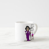 Tasse Expresso Grim Reaper Humour d'anniversaire (Devant droit)