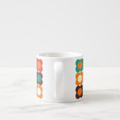 Tasse Expresso Groovy 70s Retro Flower Pattern | Bold Boho Floral (Dos)