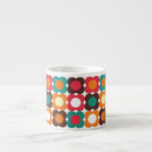 Tasse Expresso Groovy 70s Retro Flower Pattern | Bold Boho Floral (Devant)