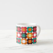 Tasse Expresso Groovy 70s Retro Flower Pattern | Bold Boho Floral (Devant droit)
