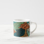 Tasse Expresso Grunge Abstrait : Conception Motif transparente. (Droite)