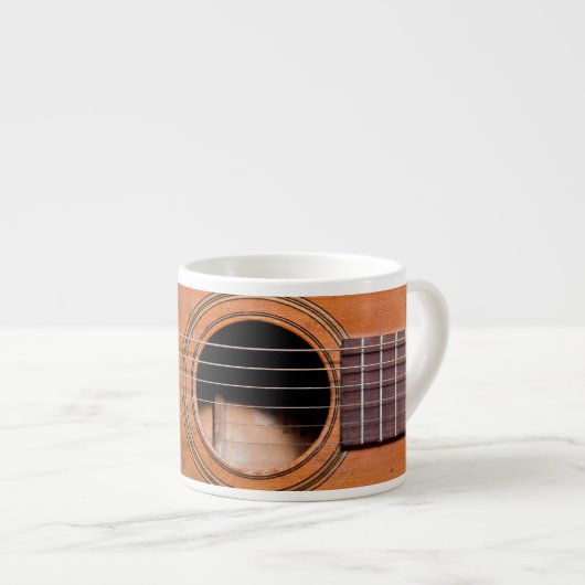 Tasse Expresso Guitare rustique (Devant droit)