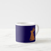 Tasse Expresso Halloween Jackalope Trou ou traitement (Devant droit)