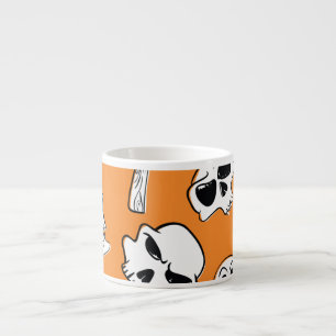 Tasse Expresso Halloween Skulls Bones DoodMotif