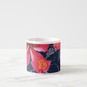 Tasse Expresso Hibiscus Tropical Fleurs été Design