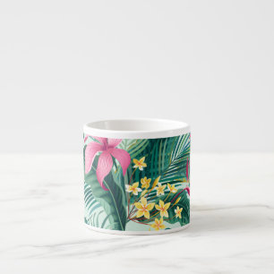 Tasse Expresso Hibiscus tropicaux : Motif Floral sans joint
