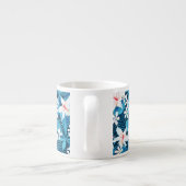 Tasse Expresso Hibiscus tropicaux Schéma floral 2 (Dos)