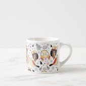 Tasse Expresso Hibou drôle de texture (Droite)