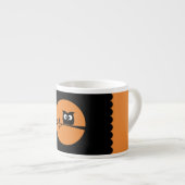 Tasse Expresso Hibou mignon de Halloween + couleurs customisées (Devant droit)