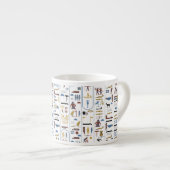 Tasse Expresso Hiéroglyphes Égypte ancienne Pharaon Bridesmaid ca (Devant droit)